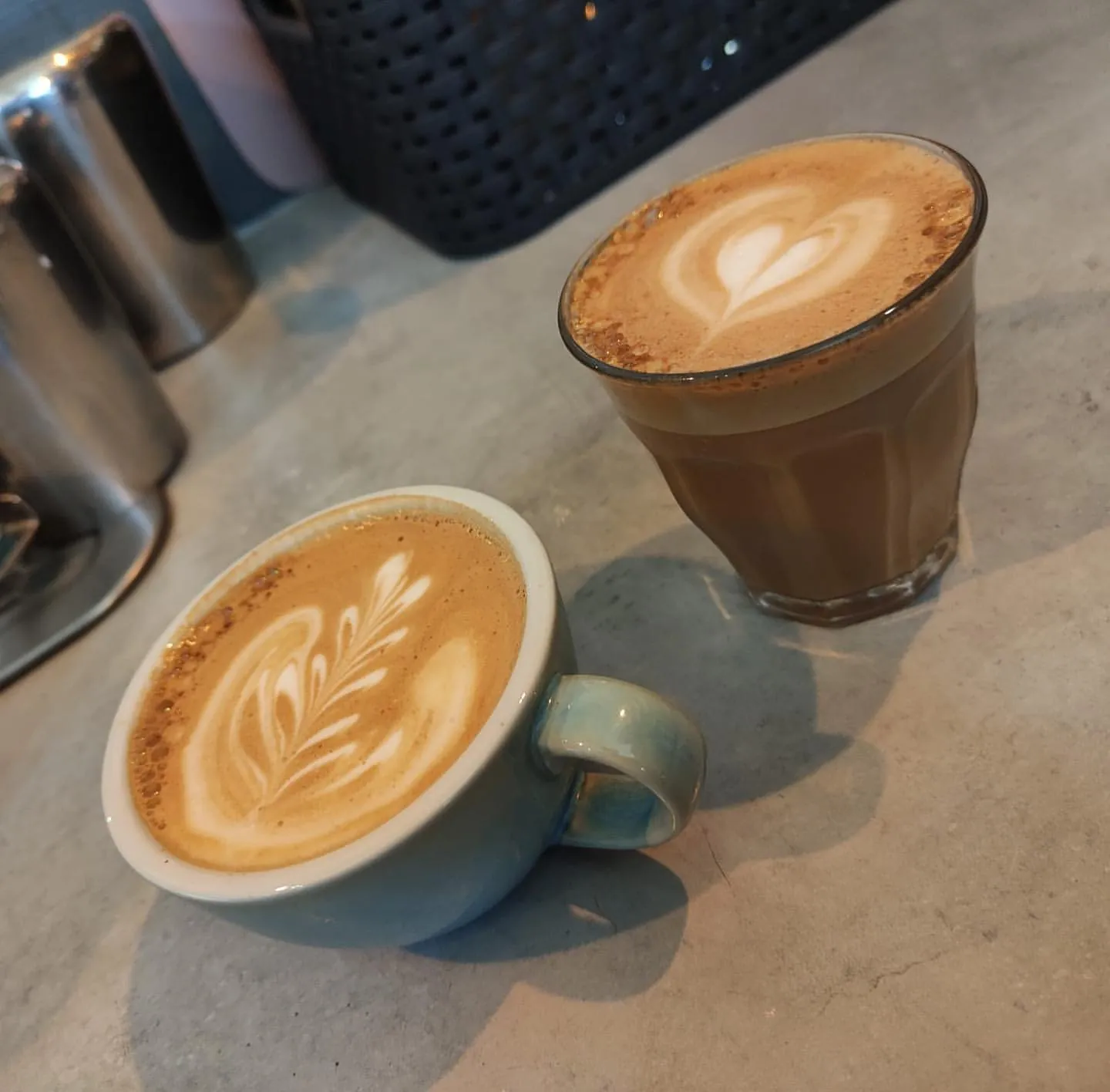 Een cappuccino met latte art